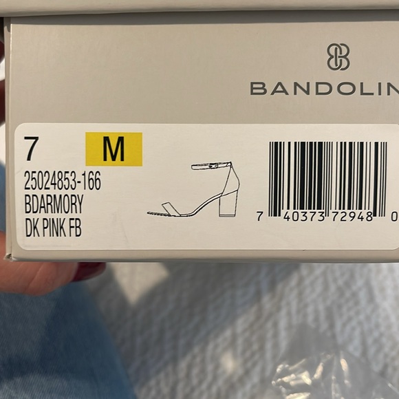 Bandolino Armory Heeled dark pink sandal - Picture 4 of 6